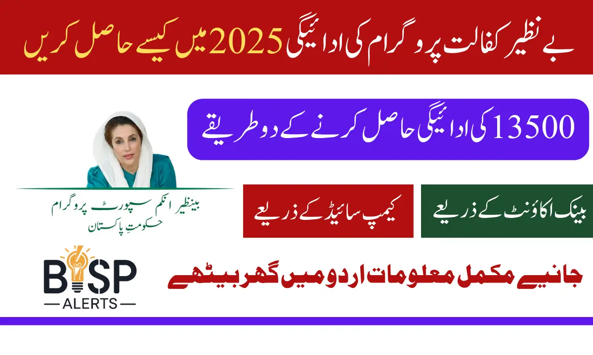 Benazir Kafalat Program 13500 Payments Collection Process 1st Phase in January 2025